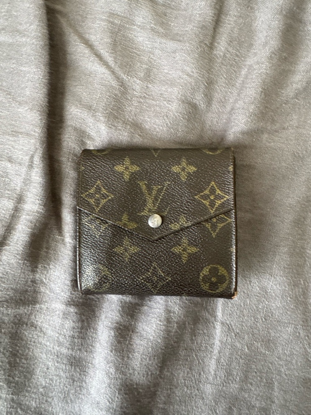 Louis Vuitton Monogram Small Snap Wallet - Brown & Gold Accents